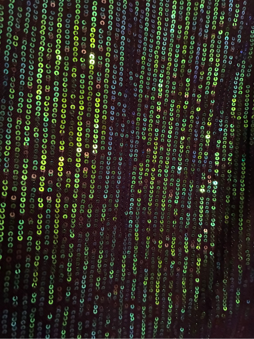 BloomChic Black Top with Green & Blue Sequins - Picture 4 of 5